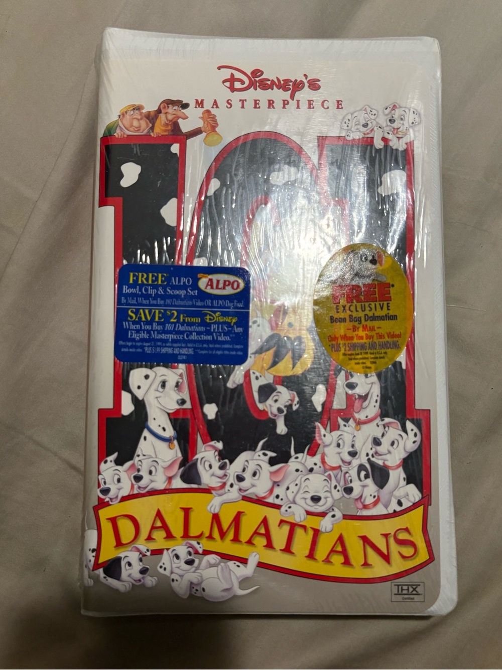 NWT Vintage VHS tape Disney 101 Dalmatians Cartoon
